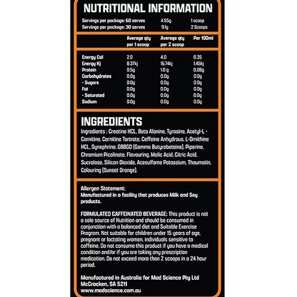 MAD CUTS BY MAD SCIENCE - Victorious Fitness Supplements Hervey Bay