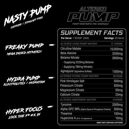 Altered Pump by Altered Nutrition
