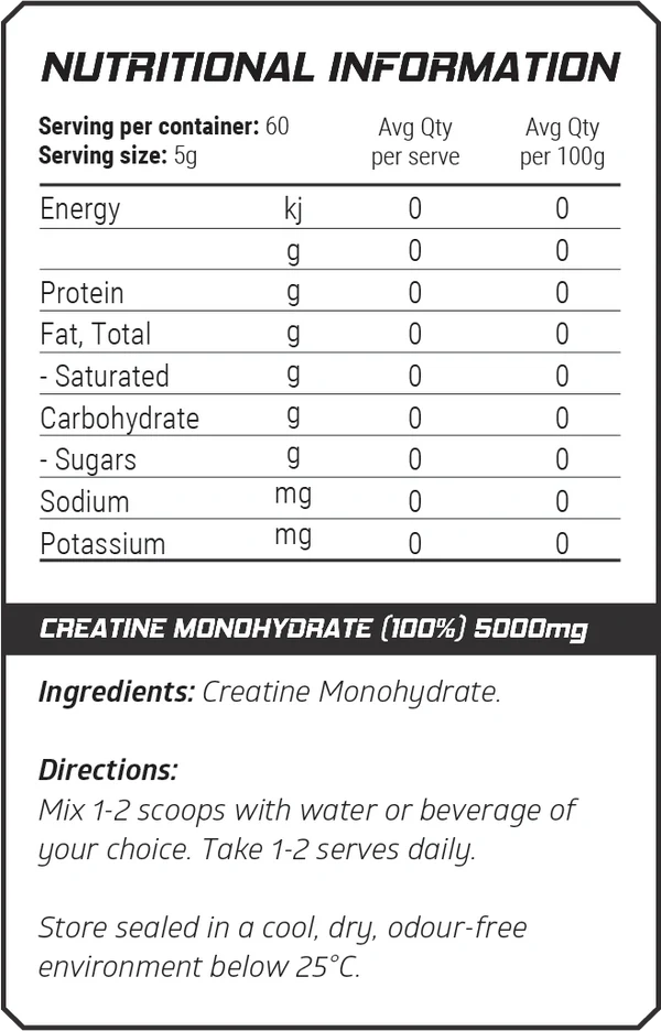 Altered Nutrition Creatine - Victorious Fitness Supplements Hervey Bay