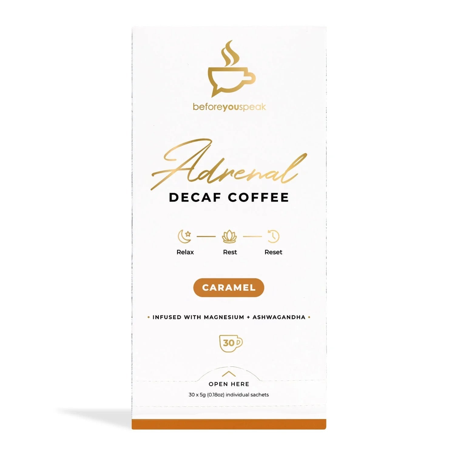 Before You Speak Adrenal Decaf Coffee - Victorious Fitness Supplements Hervey Bay