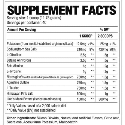 Raw Nutrition CBUM Pump Non-Stim