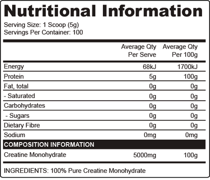 DayOne Creatine Monohydrate - Victorious Fitness Supplements Hervey Bay