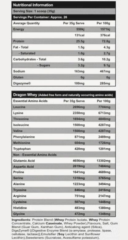 Red Dragon Nutritionals Dragon Whey