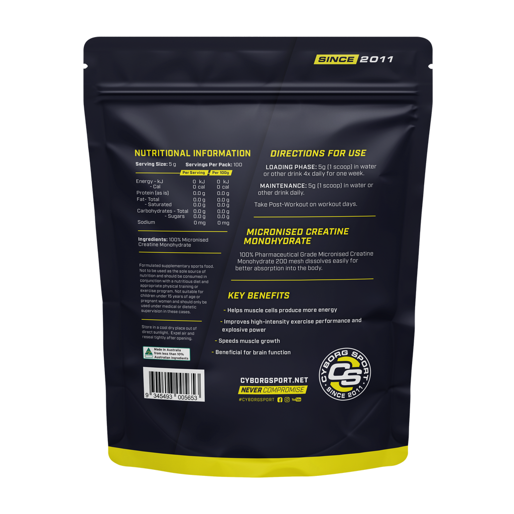 Cyborg Sport Micronised Creatine Monohydrate - Victorious Fitness Supplements Hervey Bay