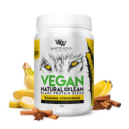 White Wolf Nutrition Natural + Lean Vegan Protein - Victorious Fitness Supplements Hervey Bay