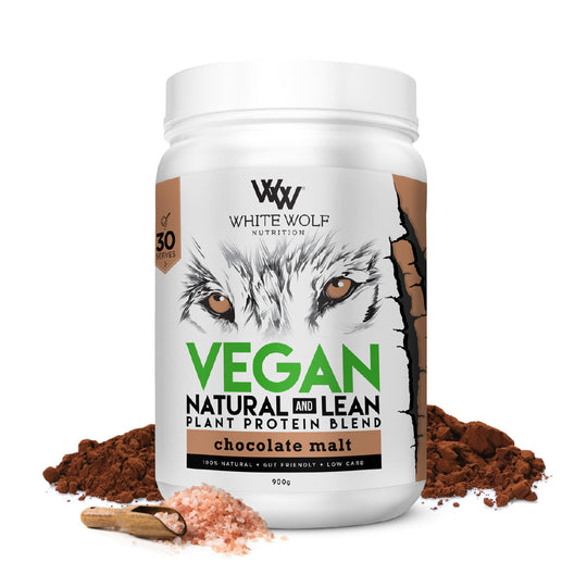 White Wolf Nutrition Natural + Lean Vegan Protein - Victorious Fitness Supplements Hervey Bay