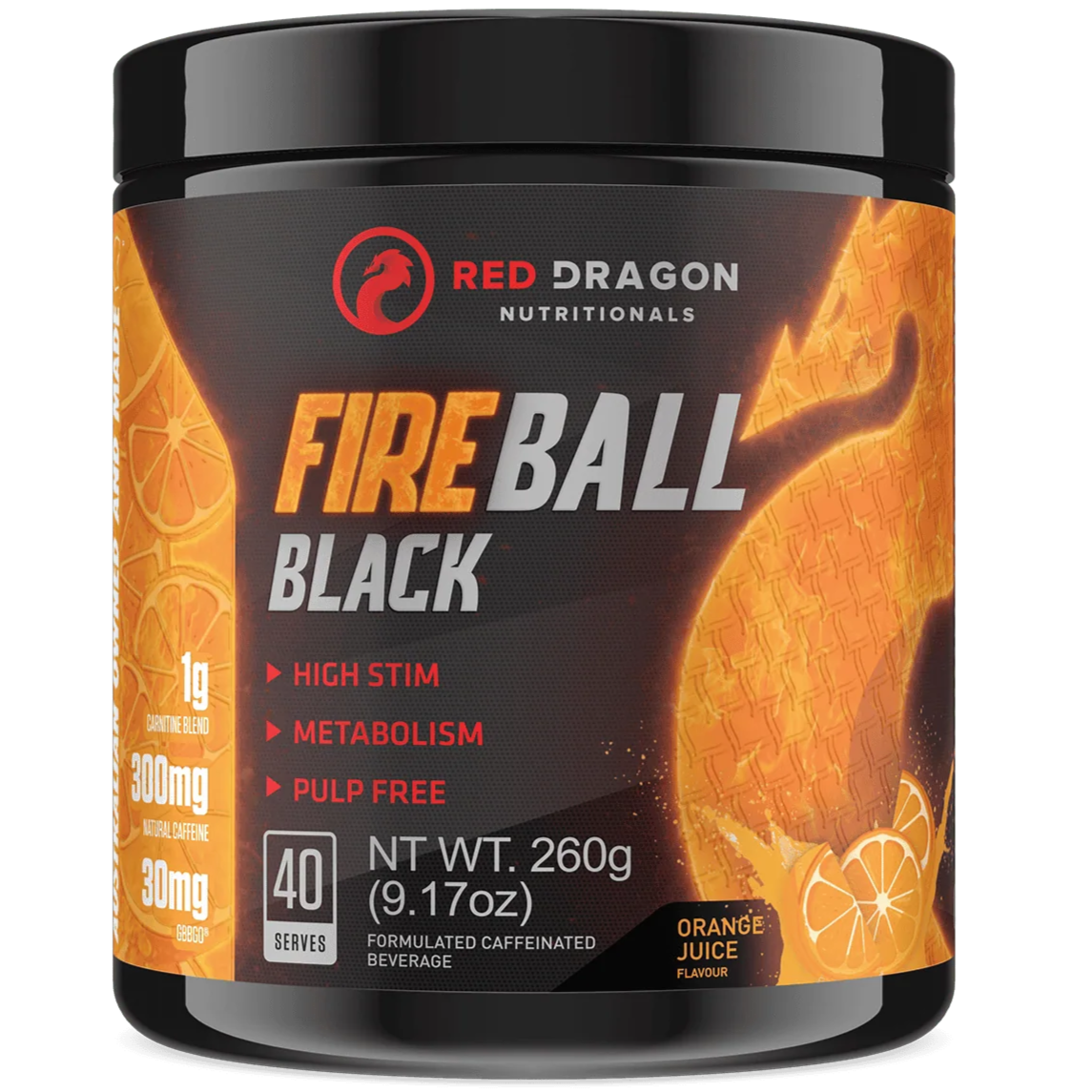Red Dragon Nutritionals Fireball Black - Victorious Fitness Supplements Hervey Bay