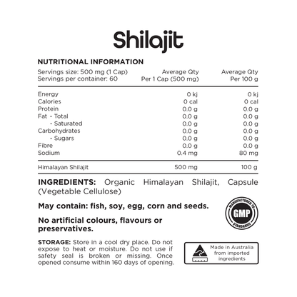 Switch Nutrition Shilajit 500mg - Victorious Fitness Supplements Hervey Bay