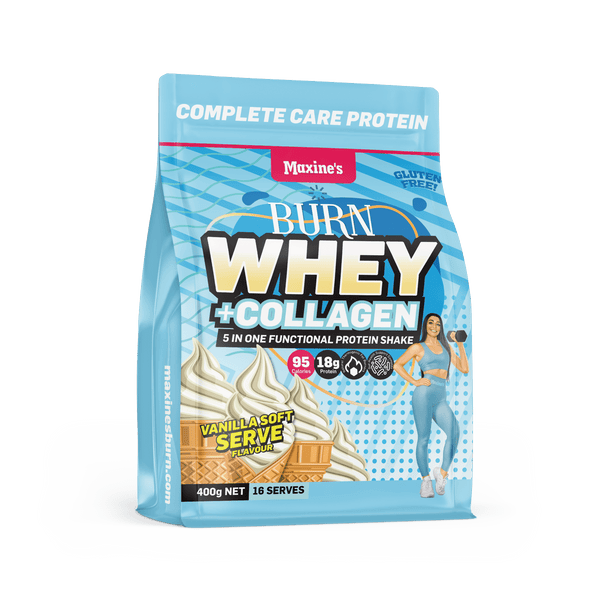 Maxine's Burn Whey + Collagen - Victorious Fitness Supplements Hervey Bay