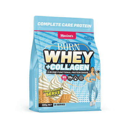 Maxine's Burn Whey + Collagen - Victorious Fitness Supplements Hervey Bay