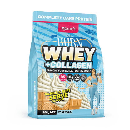 Maxine's Burn Whey + Collagen - Victorious Fitness Supplements Hervey Bay