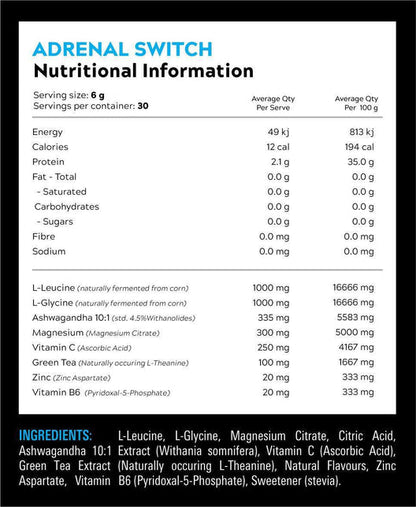 Switch Nutrition Adrenal Switch - Victorious Fitness Supplements Hervey Bay