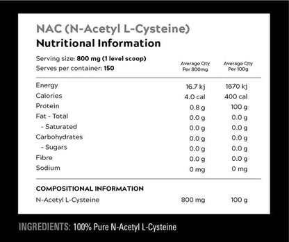 Switch Nutrition NAC (N-Acetyl L-Cysteine) - Victorious Fitness Supplements Hervey Bay